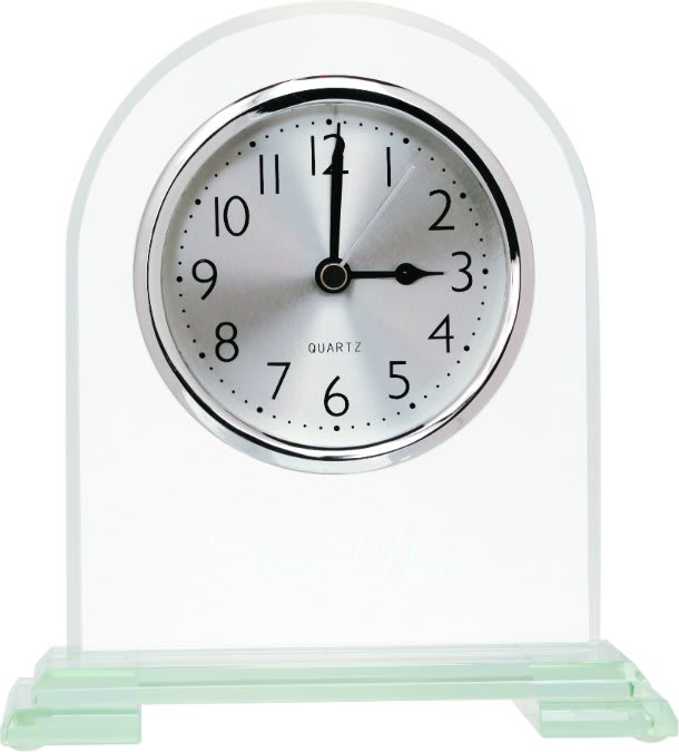 Arch Glass Clock - 6 1/2"