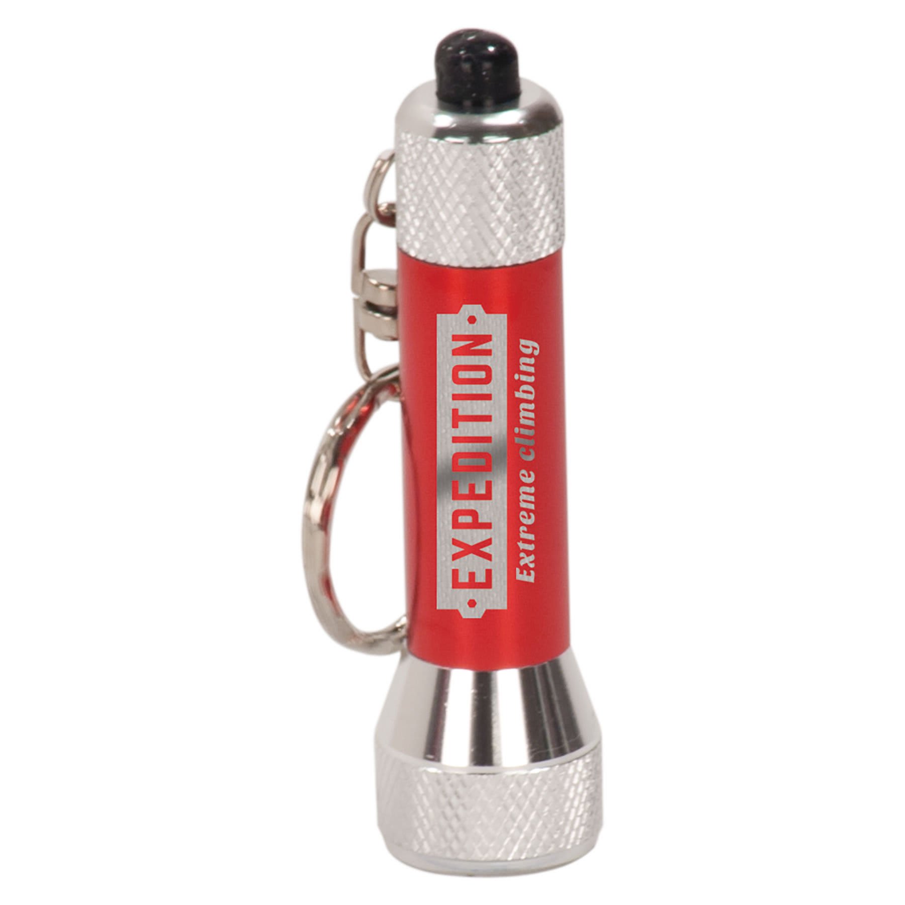 Red 5-LED Engravable Flashlight with Keychain - 2 3/4"