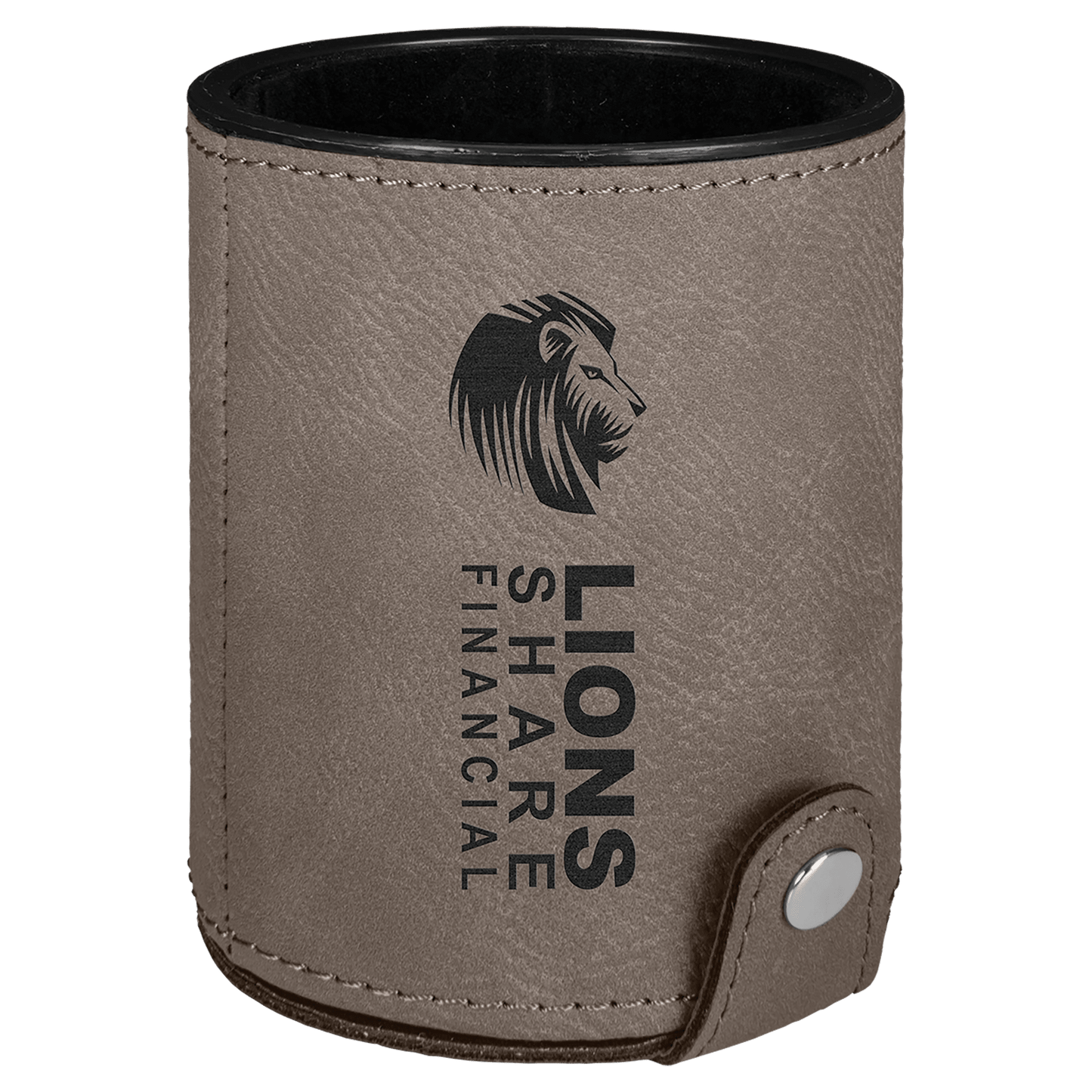 Gray Engravable Leatherette Dice Cup with 5 Dice