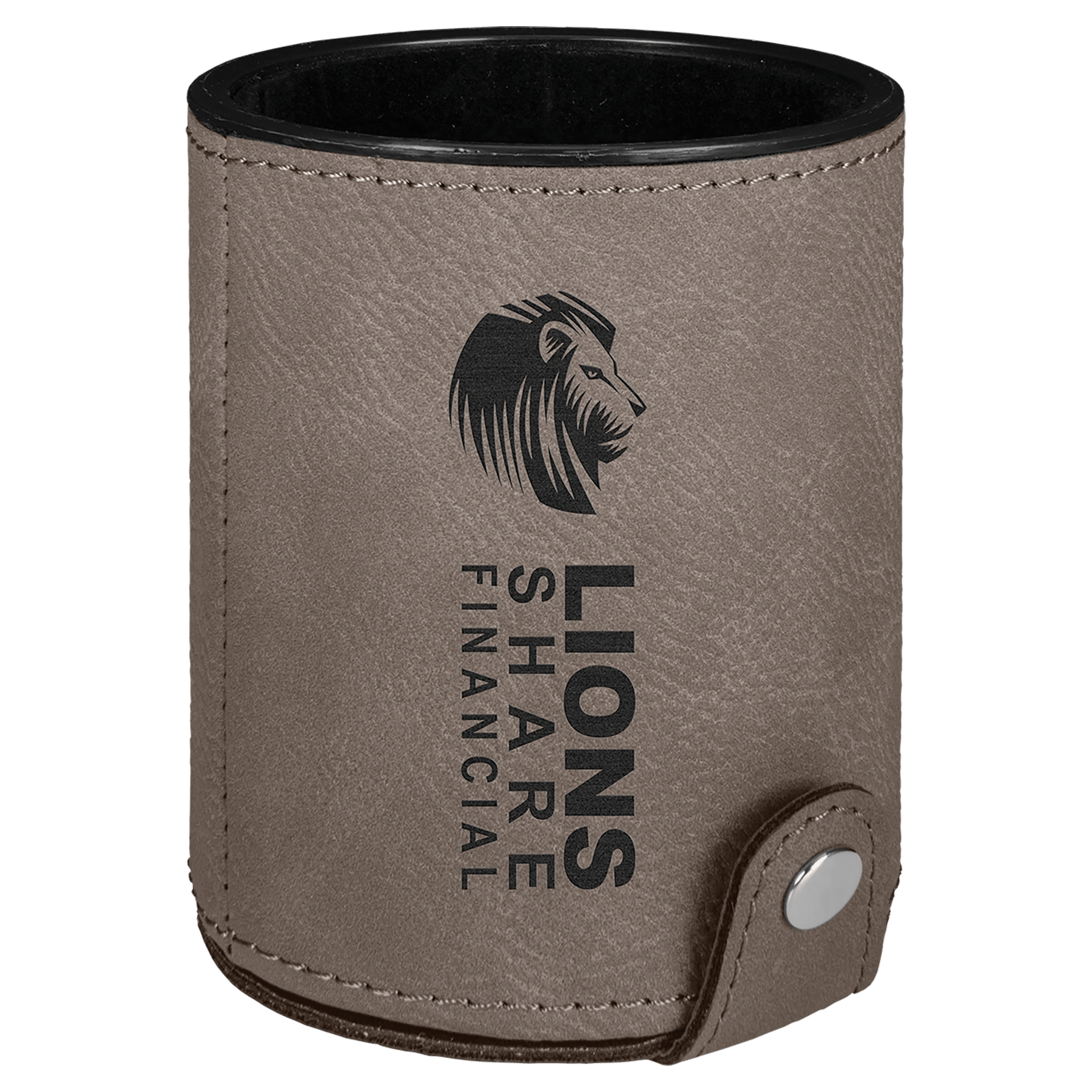 Gray Engravable Leatherette Dice Cup with 5 Dice