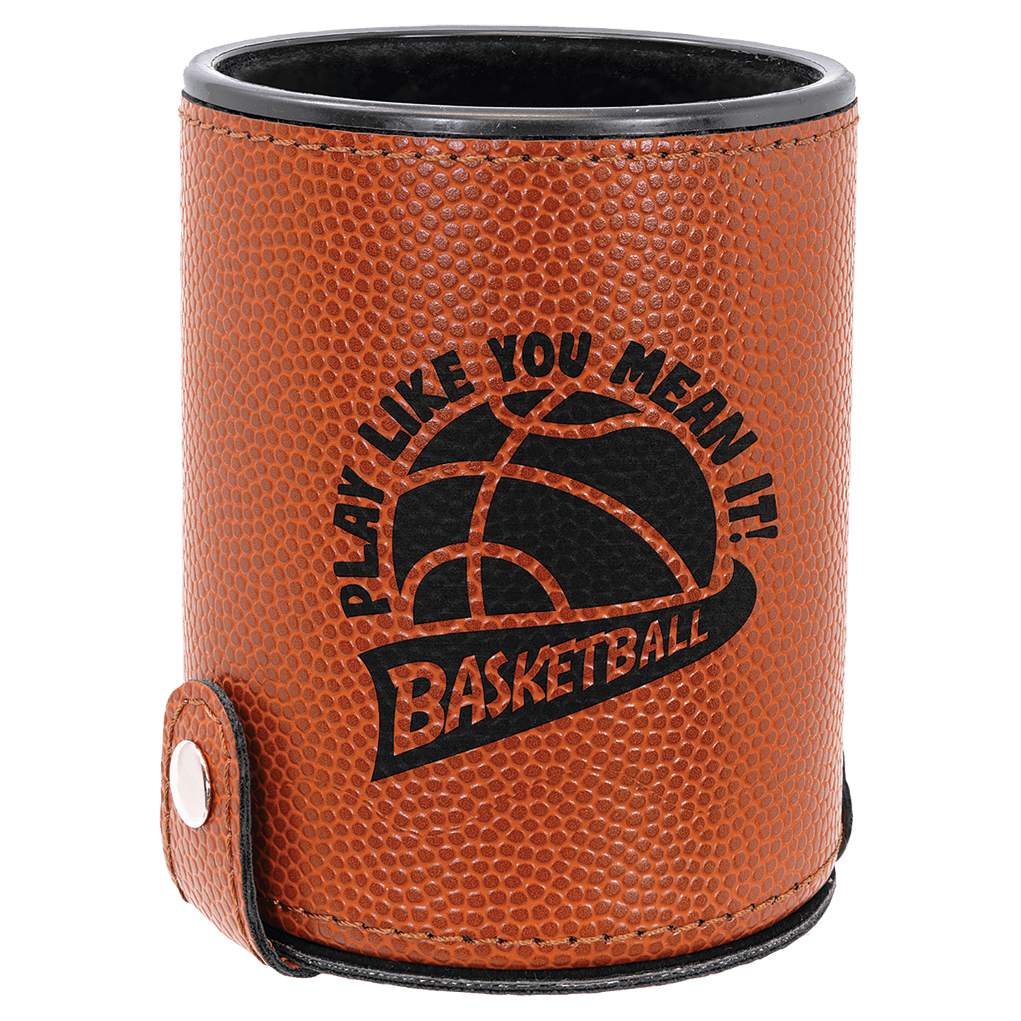 Basketball Engravable Leatherette Dice Cup with 5 Dice