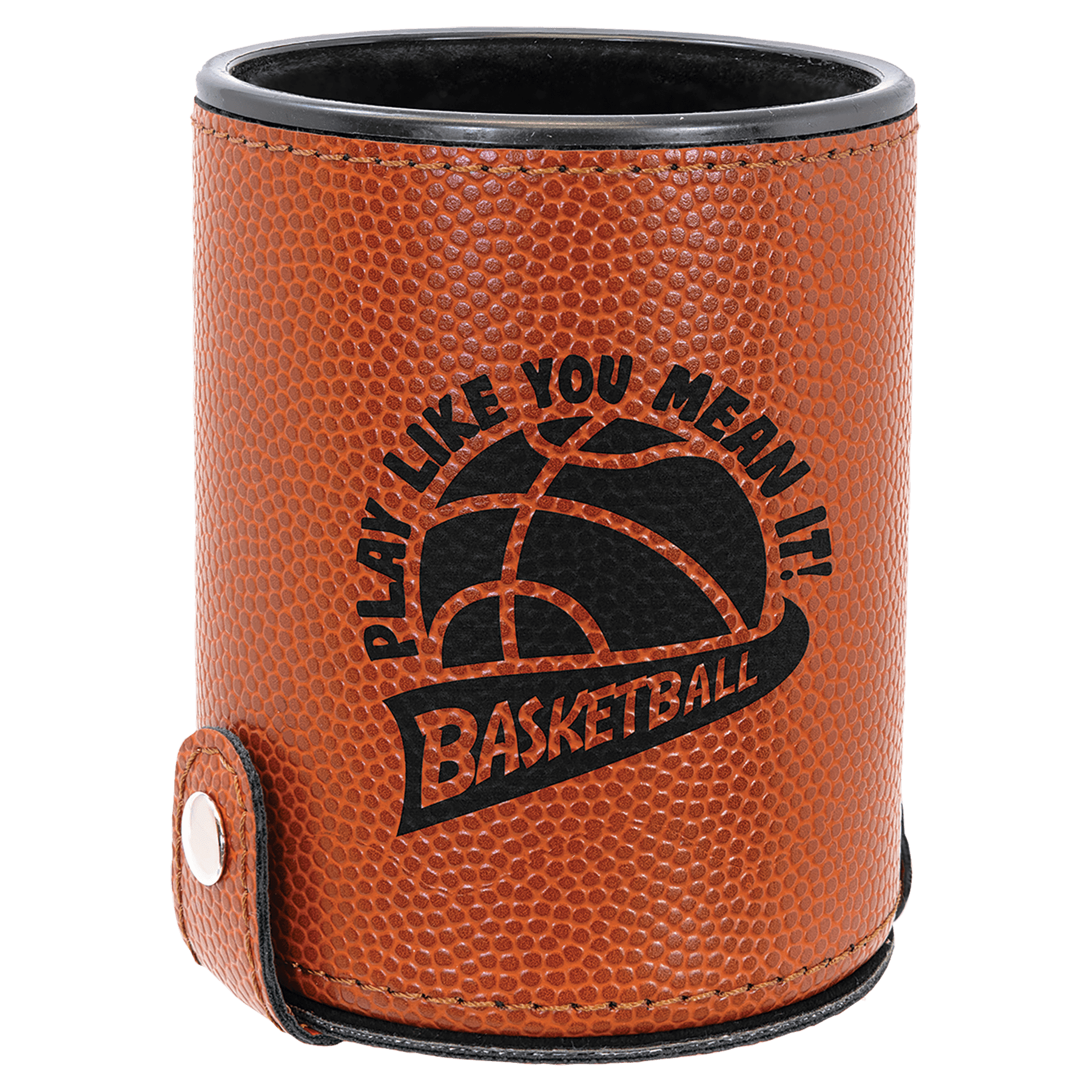 Basketball Engravable Leatherette Dice Cup with 5 Dice