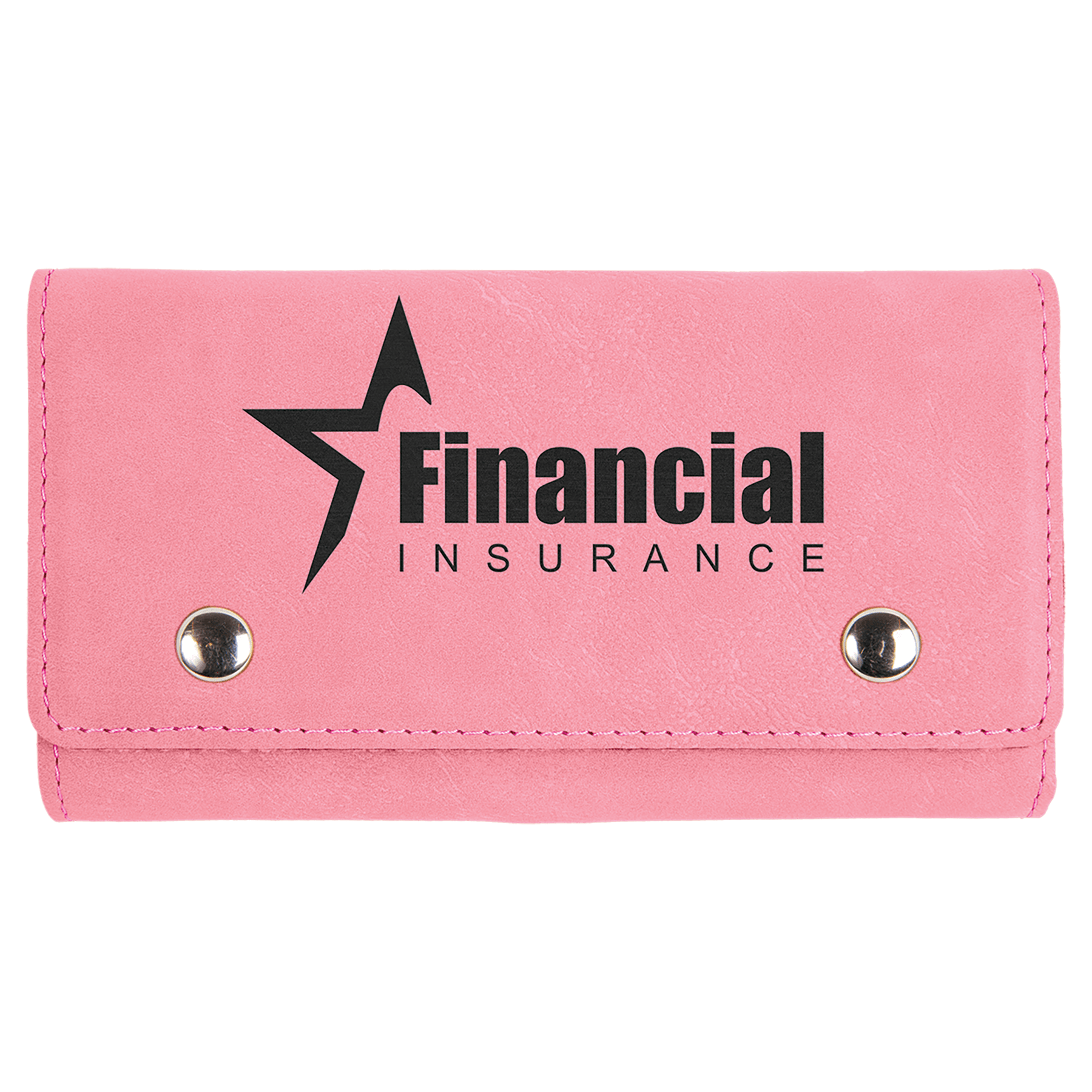 Pink Engravable Leatherette Card & Dice Set