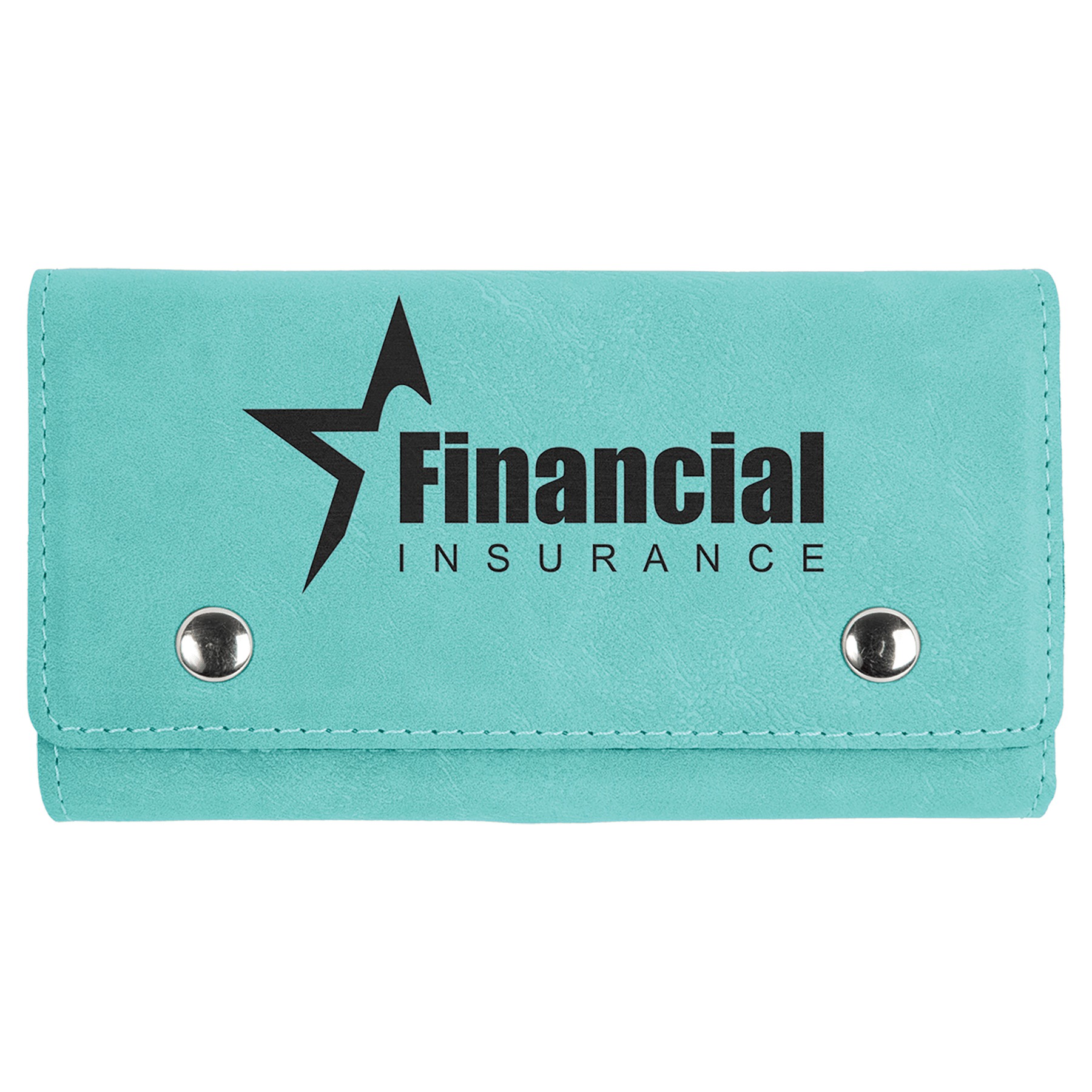 Teal Engravable Leatherette Card & Dice Set
