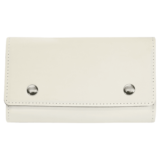 White Laserable Leatherette Card & Dice Set