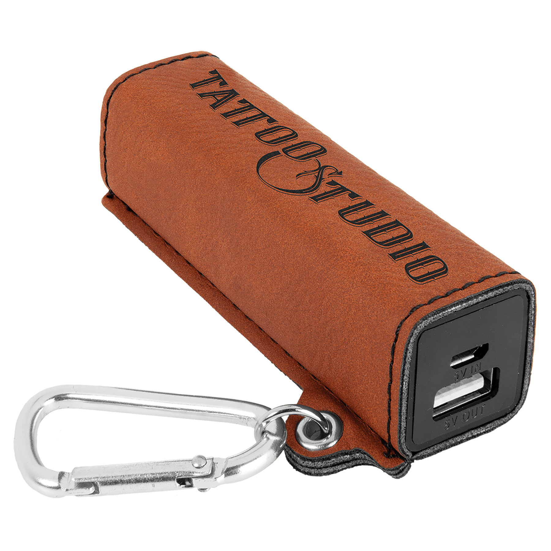 Rawhide Engravable Leatherette 2200 mAh Power Bank with USB Cord