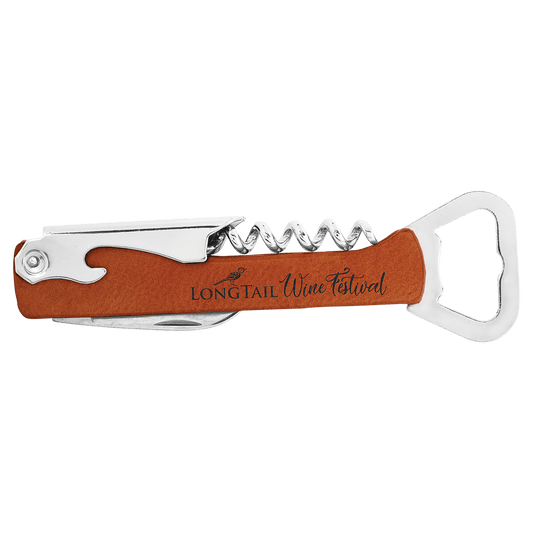 Rawhide Engravable Leatherette Wine Bottle Opener