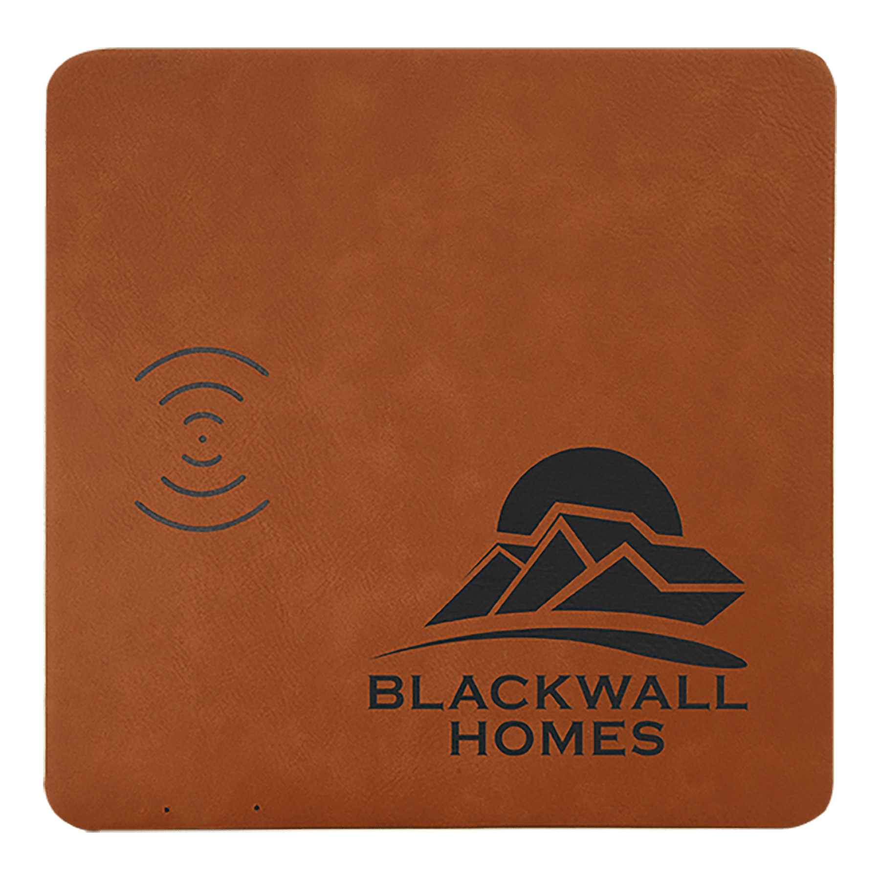 Rawhide Engravable Leatherette Phone Charging Mat - 8" x 8"