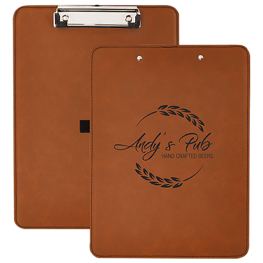 Rawhide Engravable Leatherette Clipboard - 9" x 12 1/2"