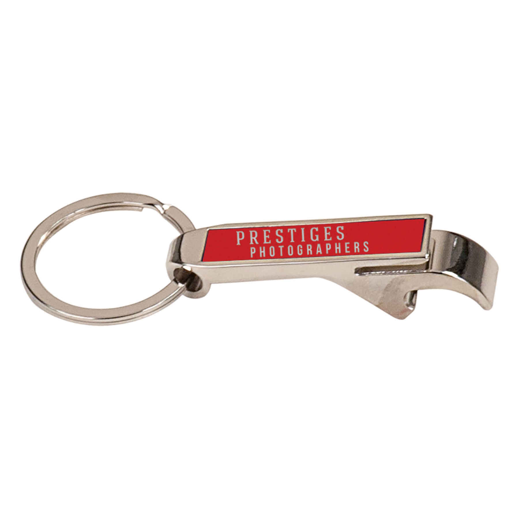 Red Engravable Bottle Opener Keychain - 2 1/2"
