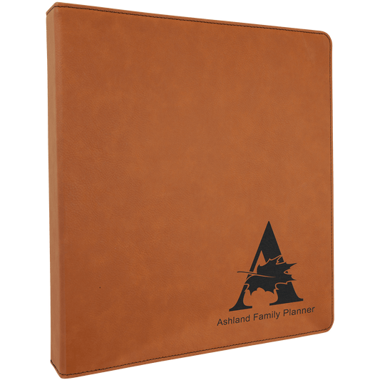 Rawhide Engravable Leatherette 3 Ring Binder with 1" Slant D Rings - 10 1/2" x 11 1/2"