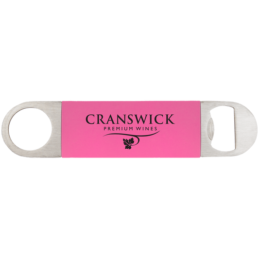 Pink/Black Bottle Opener with Silicone Grip - 1 1/2" x 7"