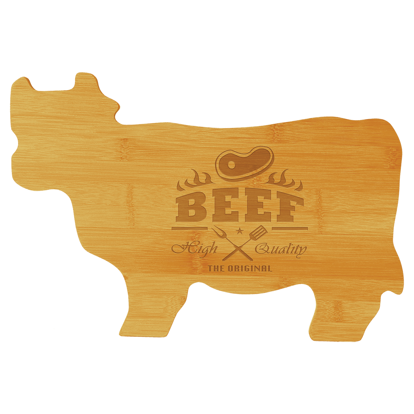 Bamboo Cow Shaped Cutting Board - 14 3/4" x 9 3/4"