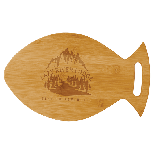 Bamboo Fish Shaped Cutting Board - 14" x 8 1/2"