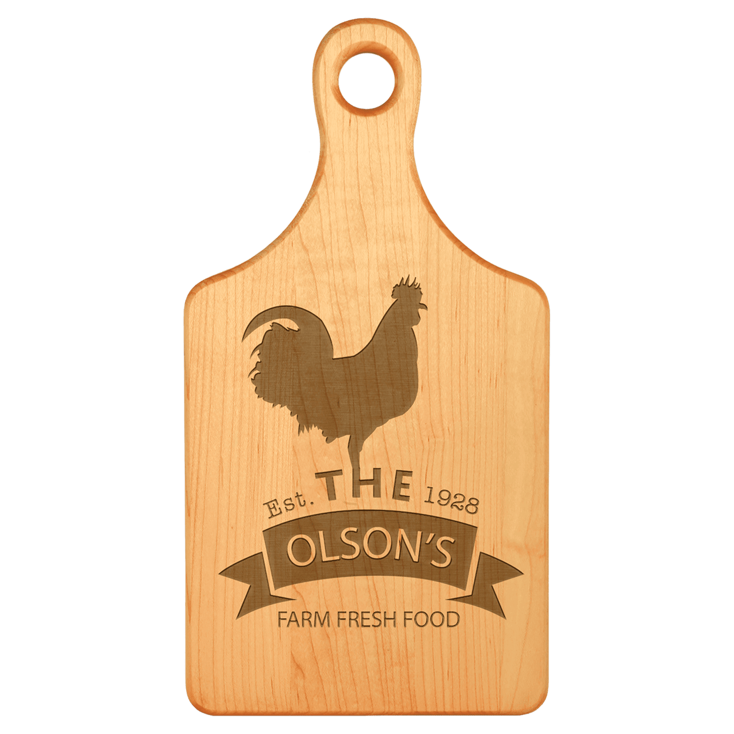 Maple Paddle Shaped Cutting Board - 13 1/2" x 7"