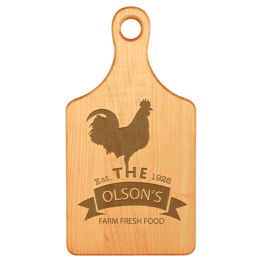 Maple Paddle Shaped Cutting Board - 13 1/2" x 7"