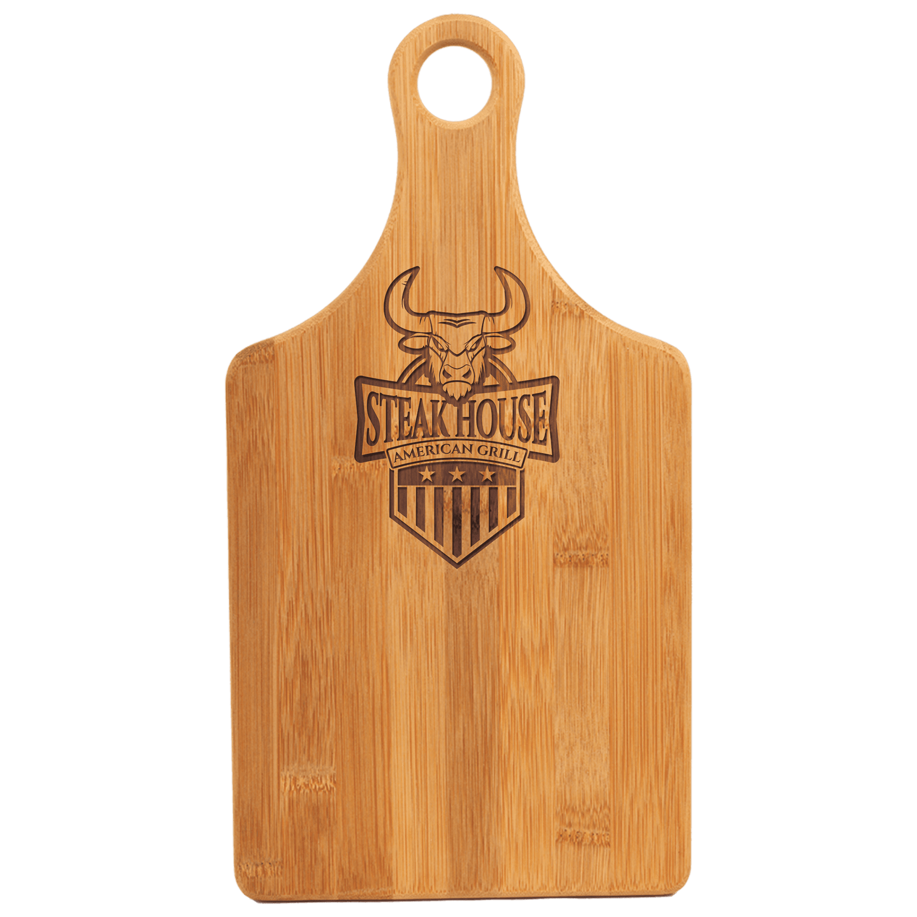 Bamboo Paddle Shape Cutting Board - 13 1/2" x 7"