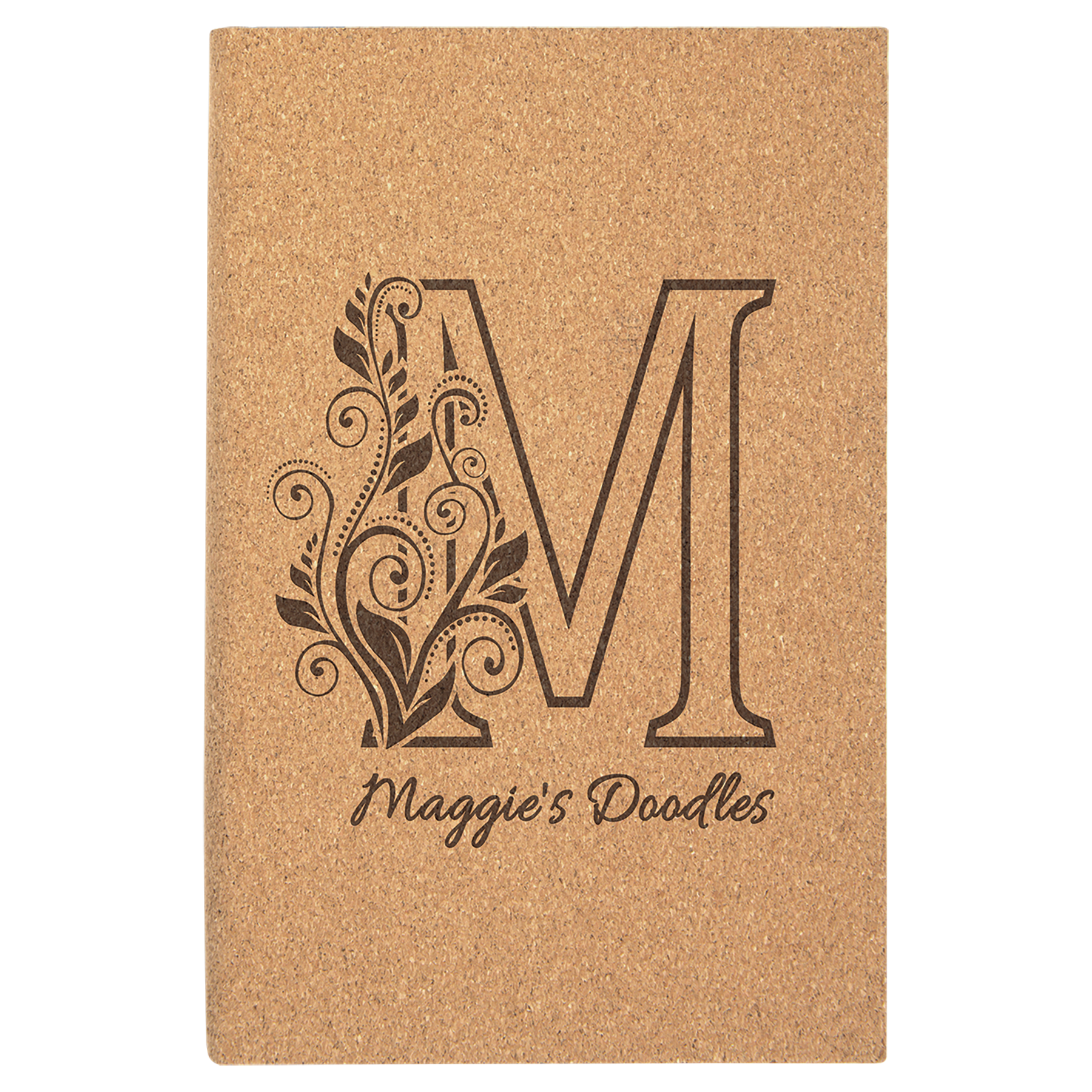 Cork Sketch Book with Unlined Notepad - 5 1/4" x 8 1/4"