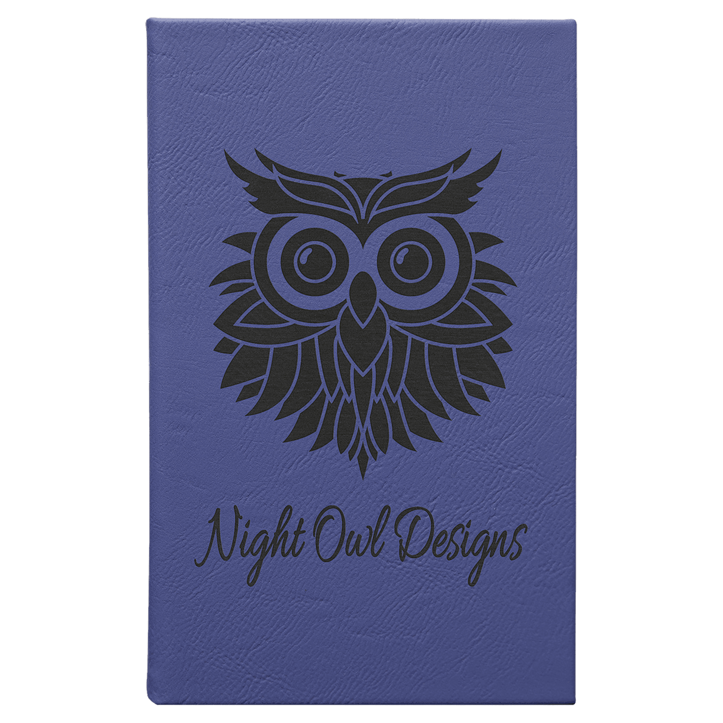 Purple Engravable Leatherette Sketch Book with Unlined Notepad - 5 1/4" x 8 1/4"
