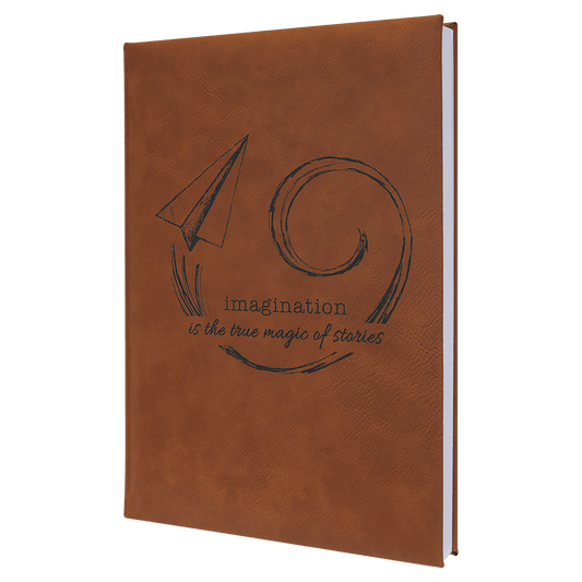 Rawhide Engravable Leatherette Journal with Lined Notepad - 7" x 9 3/4"