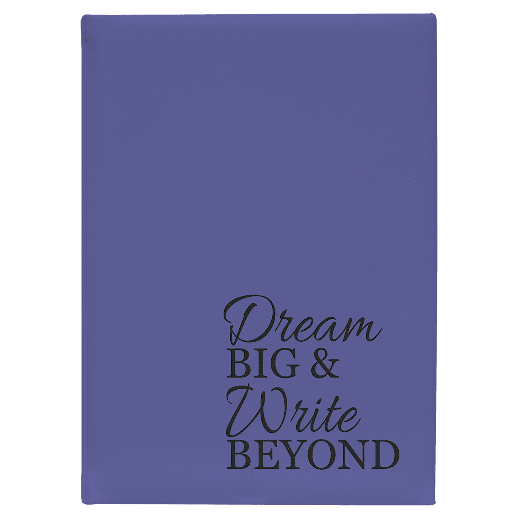 Purple Engravable Leatherette Journal with Lined Notepad - 7" x 9 3/4"