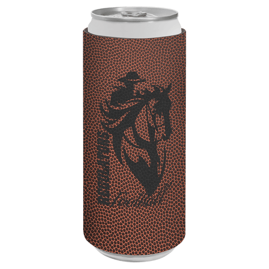 Football Engravable Leatherette Slim Beverage Holder