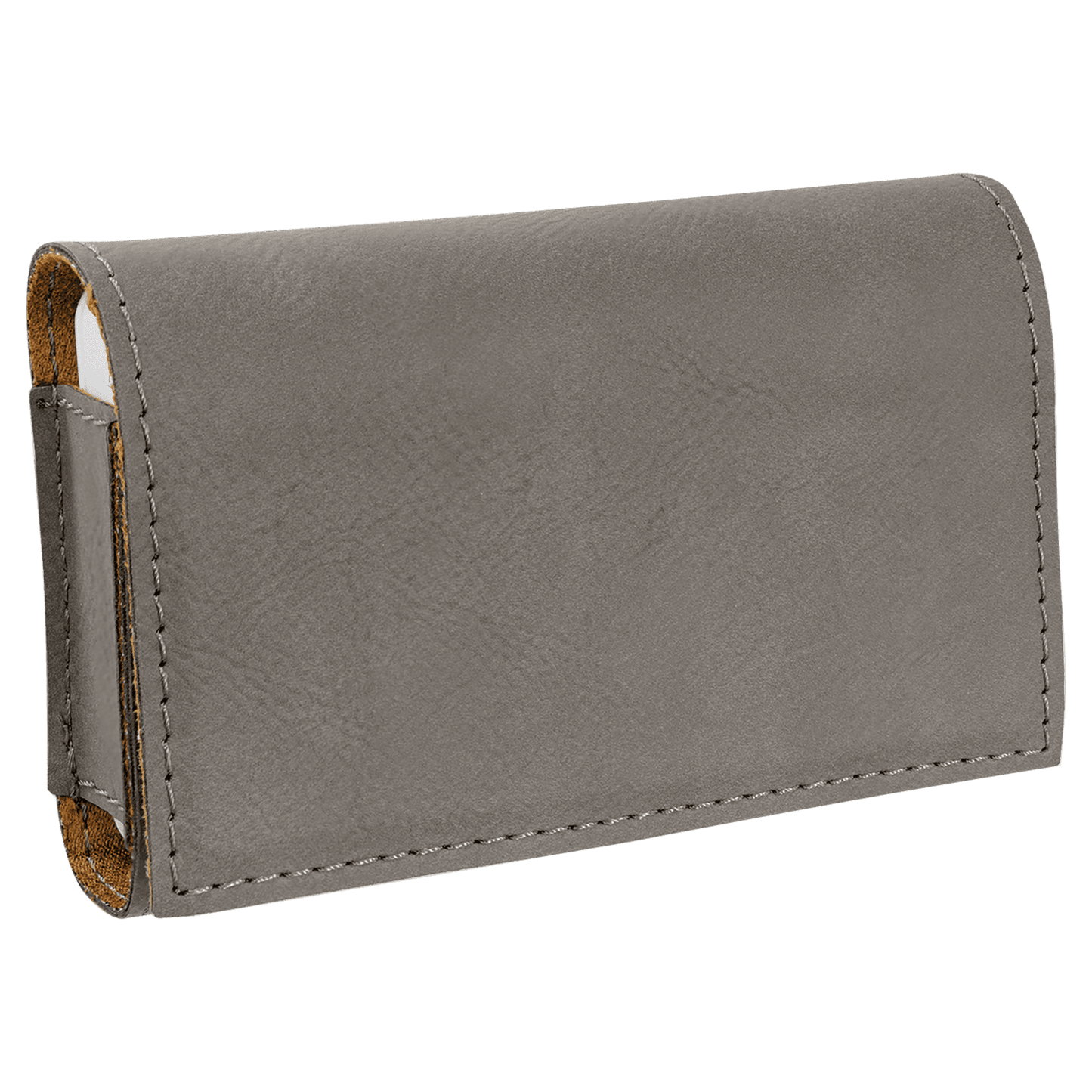 Gray Engravable Leatherette Pill Box - 4 3/4" x 3 1/8"