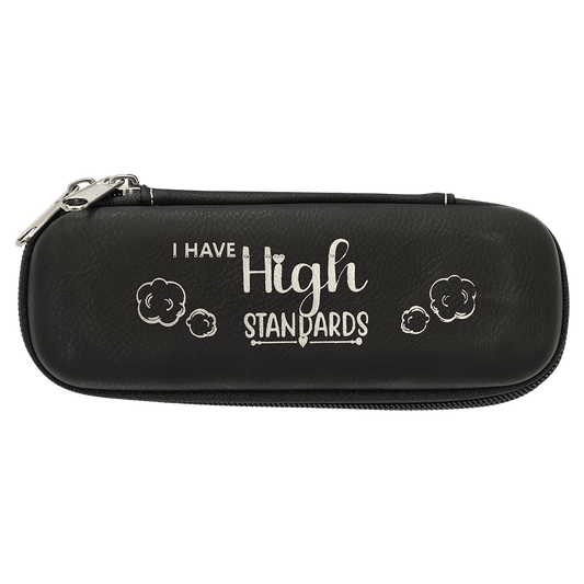 Black/Silver Smoke Case - 7" x 2 1/2" x 1 3/4"