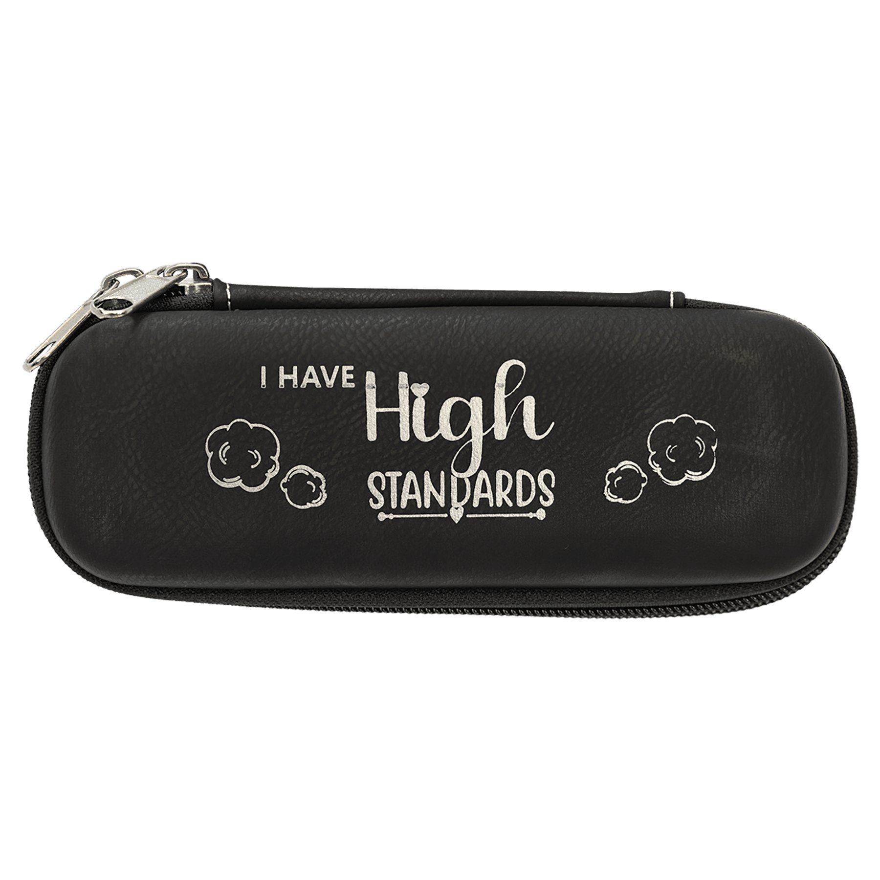 7" x 2 1/2" x 1 3/4" Black/Silver Smoke Case