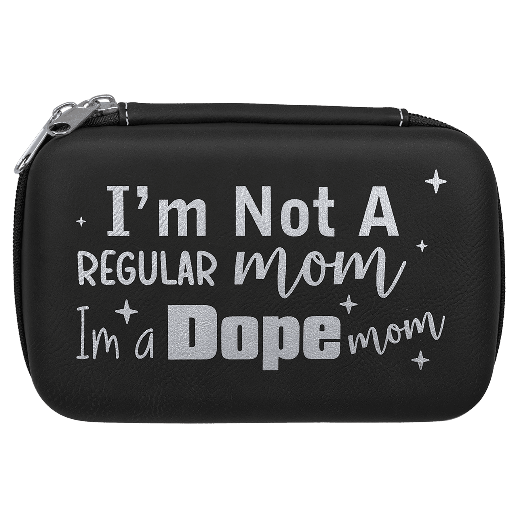 Black/Silver Smoke Case - 7" x 4" x 2 1/2"