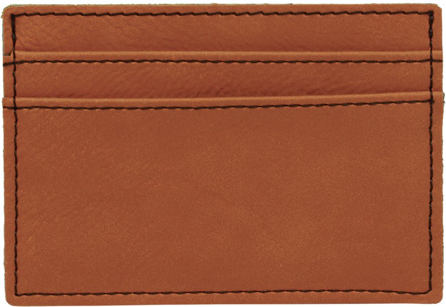 Rawhide Engravable Leatherette Wallet Clip - 4" x 2 3/4"