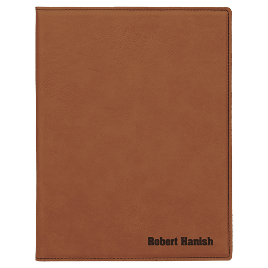Rawhide Engravable Leatherette Small Portfolio with Notepad - 7" x 9"