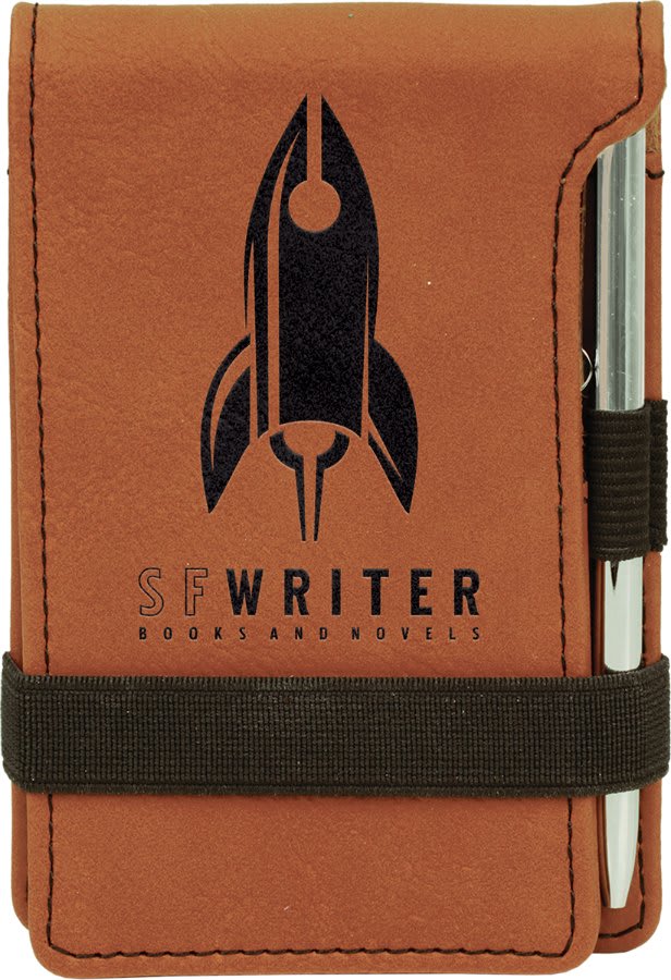 Rawhide Engravable Leatherette Mini Notepad with Pen - 3 1/4" x 4 3/4"
