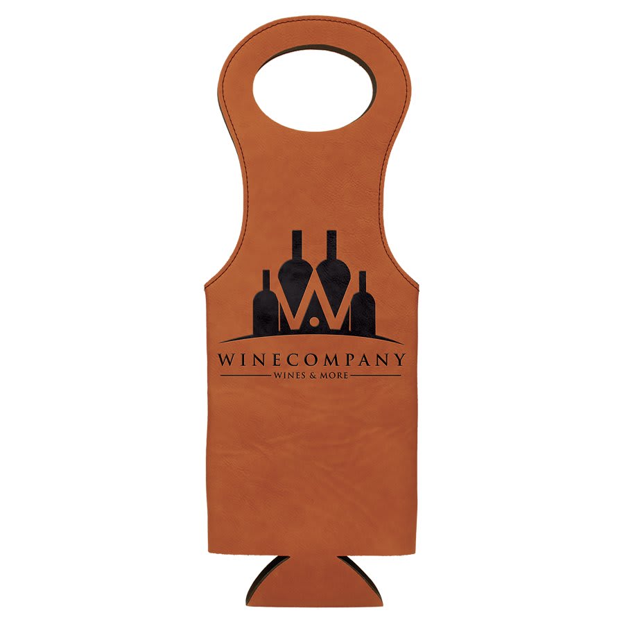 Rawhide Engravable Leatherette Wine Bag