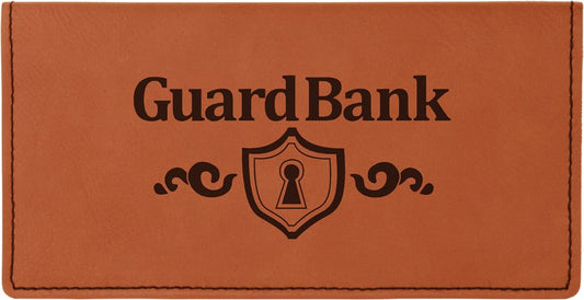 Rawhide Engravable Leatherette Checkbook Cover - 6 3/4" x 3 1/2"