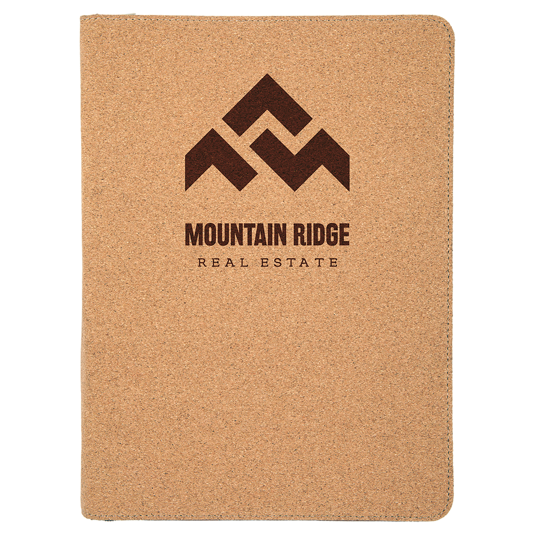 Cork with Zipper Portfolio with Notepad - 9 1/2" x 12"