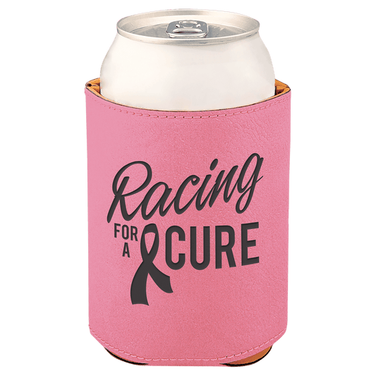 Pink Engravable Leatherette Beverage Holder - 3 3/4"