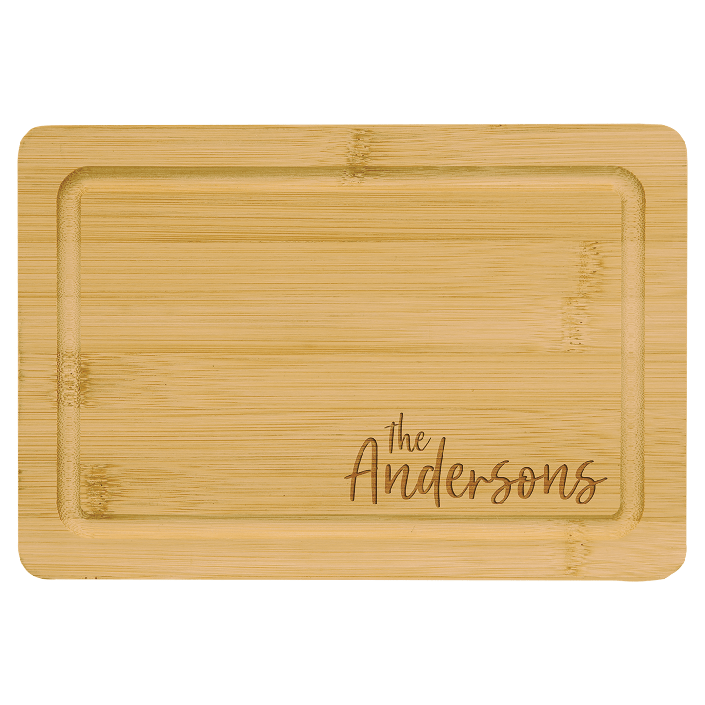 Bamboo Cutting Board with Drip Ring - 9" x 6"