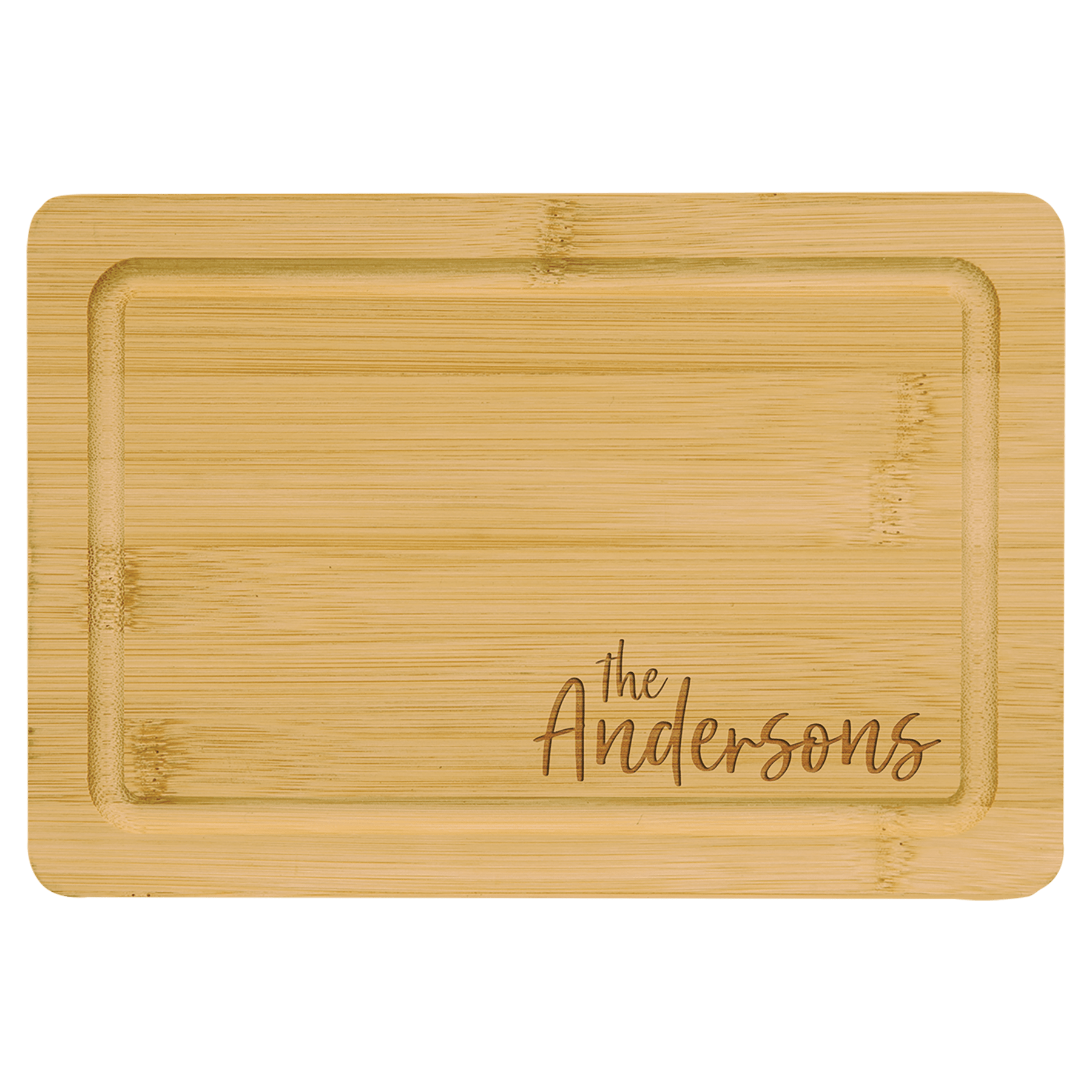 Bamboo Cutting Board with Drip Ring - 9" x 6"