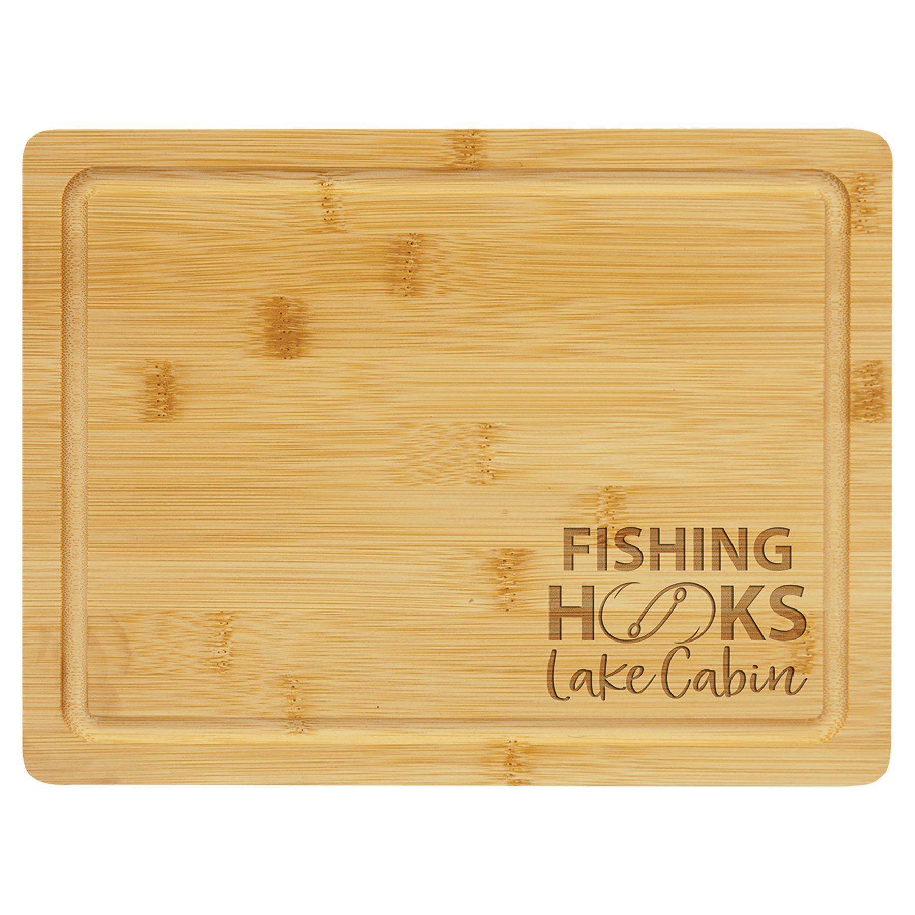 Bamboo Cutting Board with Drip Ring - 11 1/2" x 8 3/4"