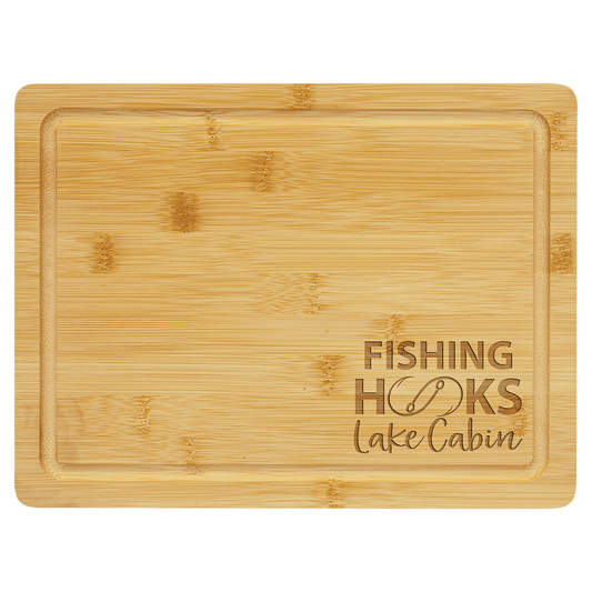 Bamboo Cutting Board with Drip Ring - 11 1/2" x 8 3/4"