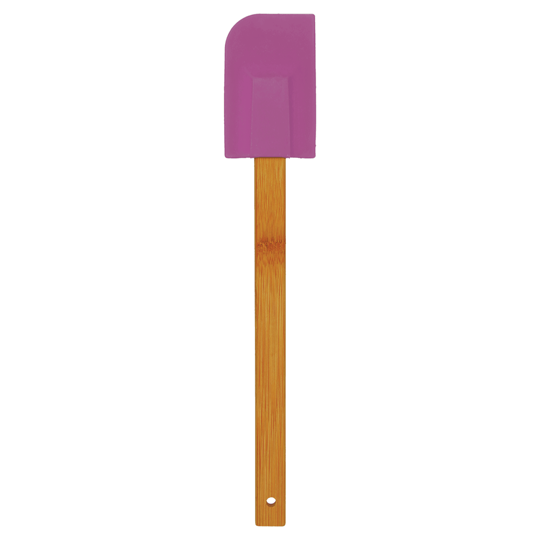 Purple Silicone Spatula with Bamboo Handle - 11 3/4"