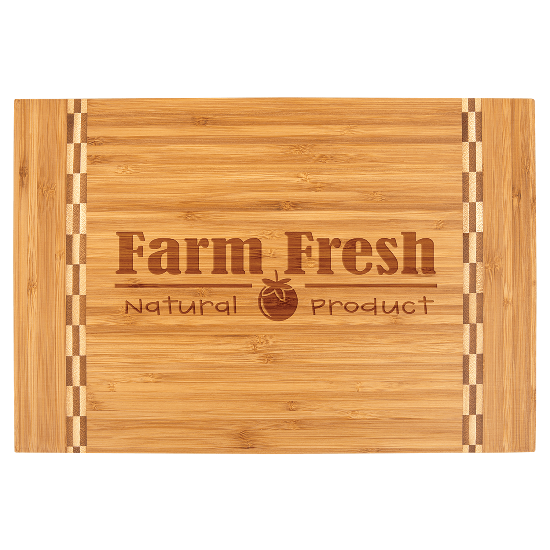 Bamboo Cutting Board with Butcher Block Inlay - 15" x 10 1/4"