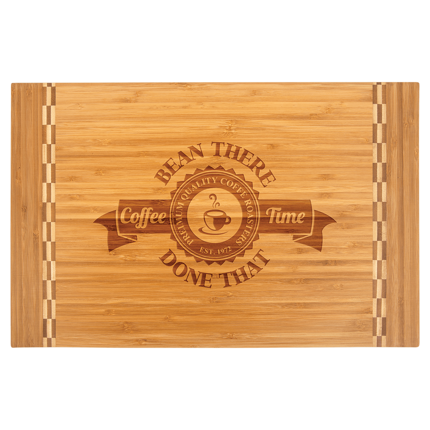 Bamboo Cutting Board with Butcher Block Inlay - 18 1/4" x 12"