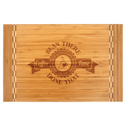 Bamboo Cutting Board with Butcher Block Inlay - 18 1/4" x 12"