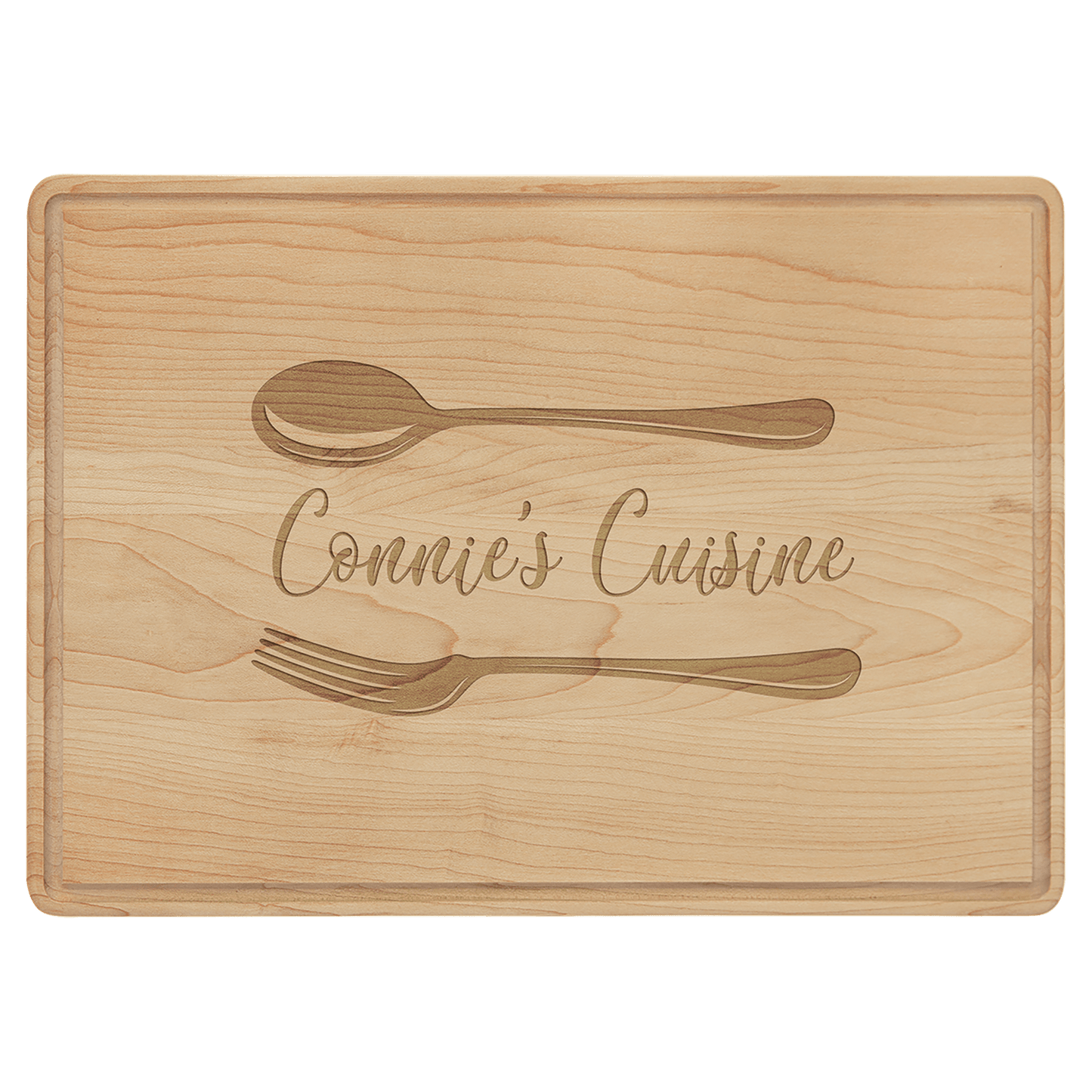 Maple Cutting Board with Drip Ring - 13 3/4" x 9 3/4"