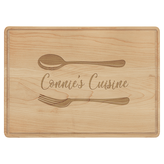 Maple Cutting Board with Drip Ring - 13 3/4" x 9 3/4"