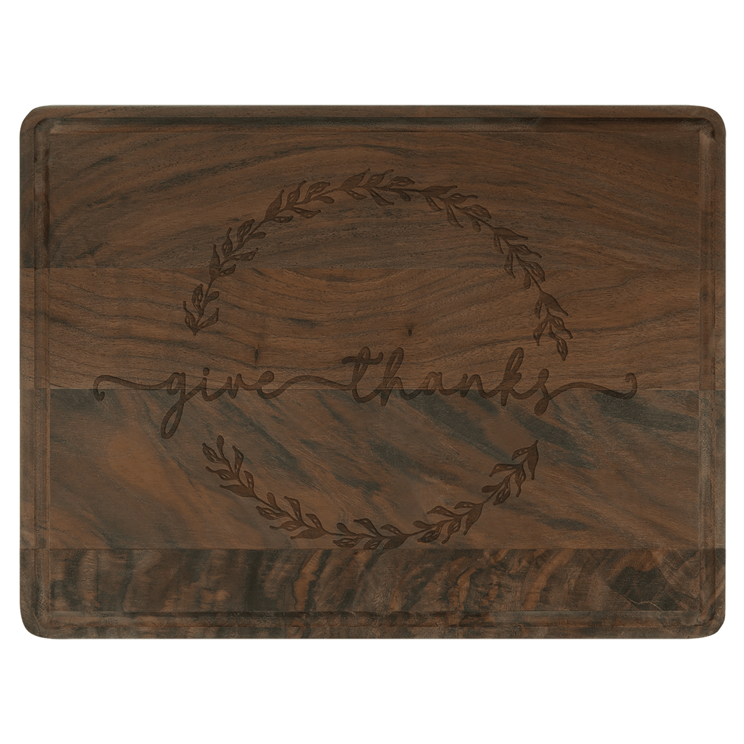 Walnut Cutting Board with Drip Ring - 11 1/2" x 8 3/4"