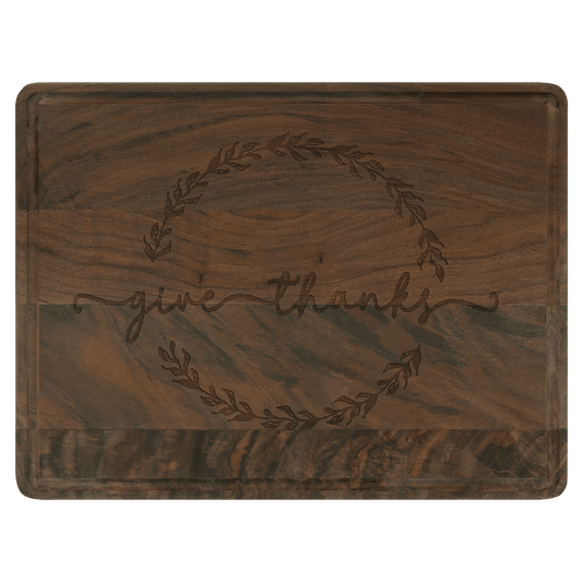 Walnut Cutting Board with Drip Ring - 11 1/2" x 8 3/4"