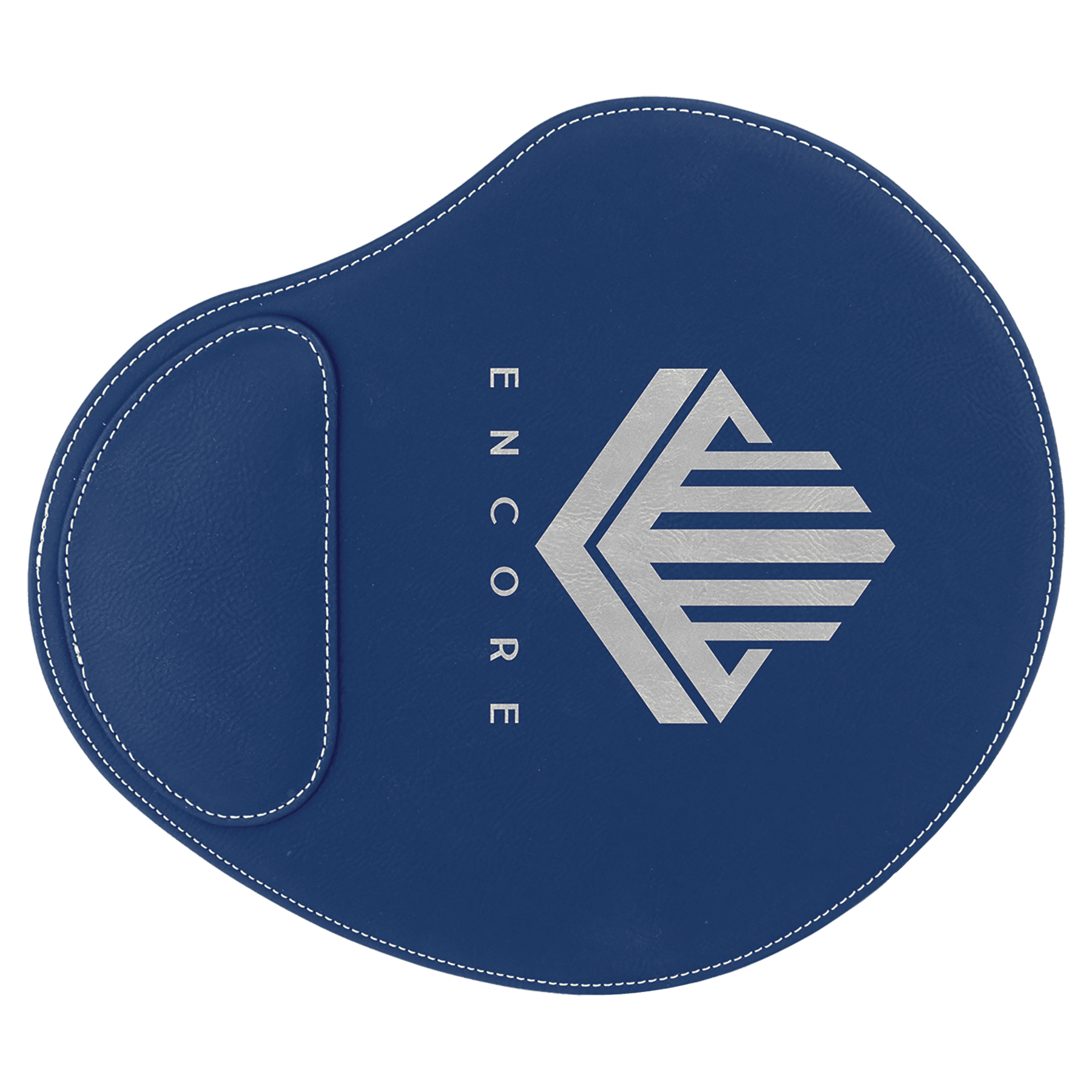 Blue/Silver Engravable Leatherette Mouse Pad - 9" x 10 1/4"
